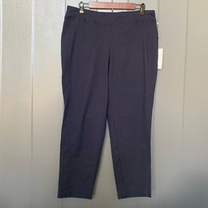 Women Plus Size Pull On Navy Ankle Trouser 14w-16W